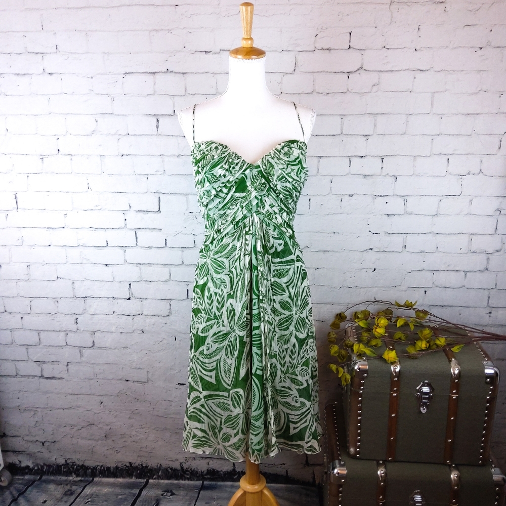 Tadashii Collection silk ruched cocktail dress